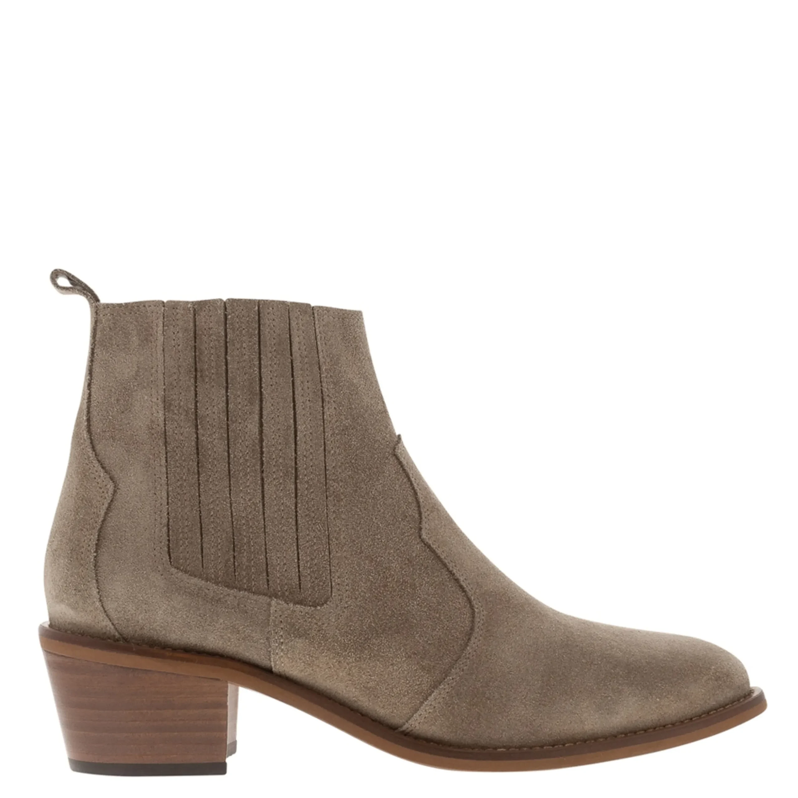 Amelle Grey Suede Chelsea Boots