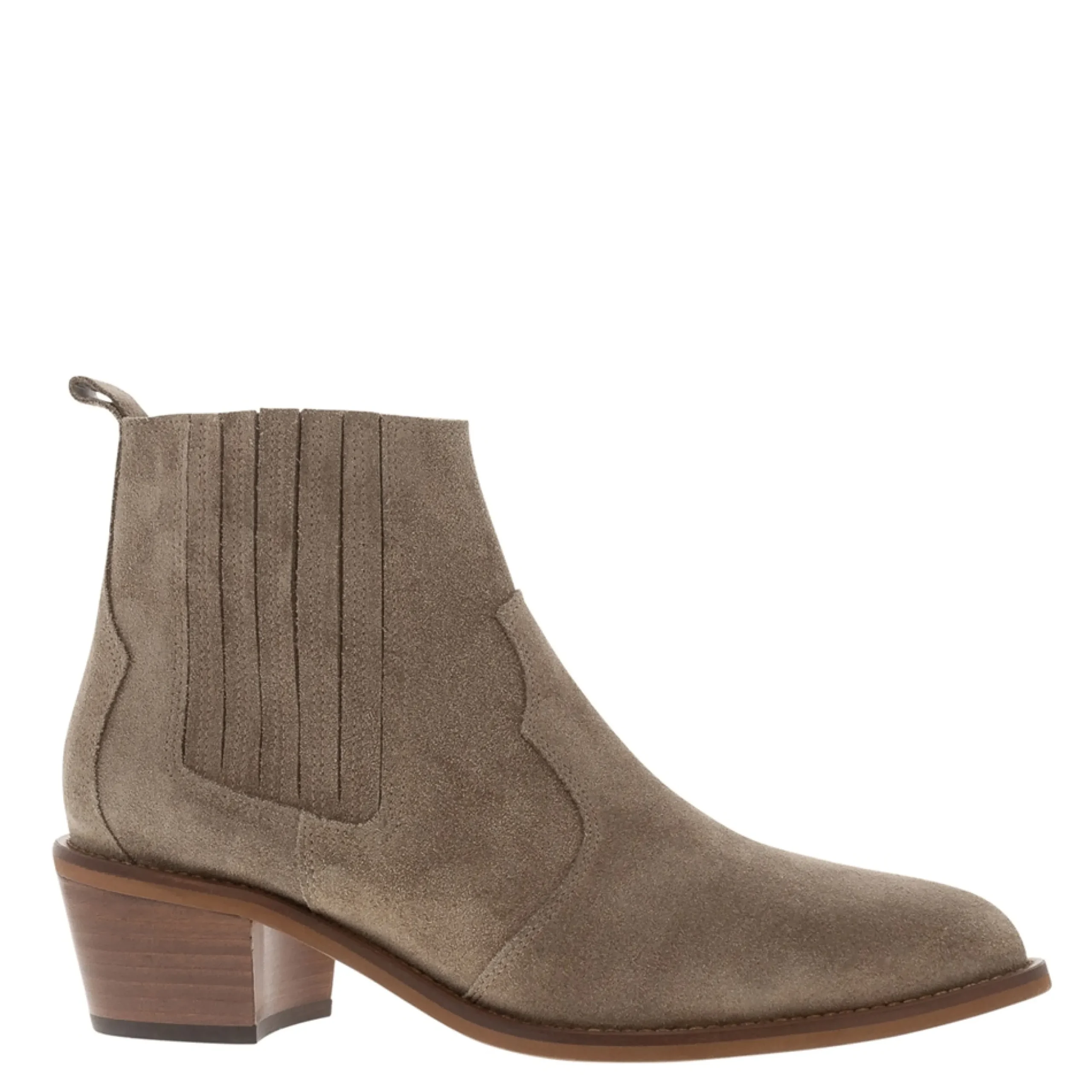 Amelle Grey Suede Chelsea Boots