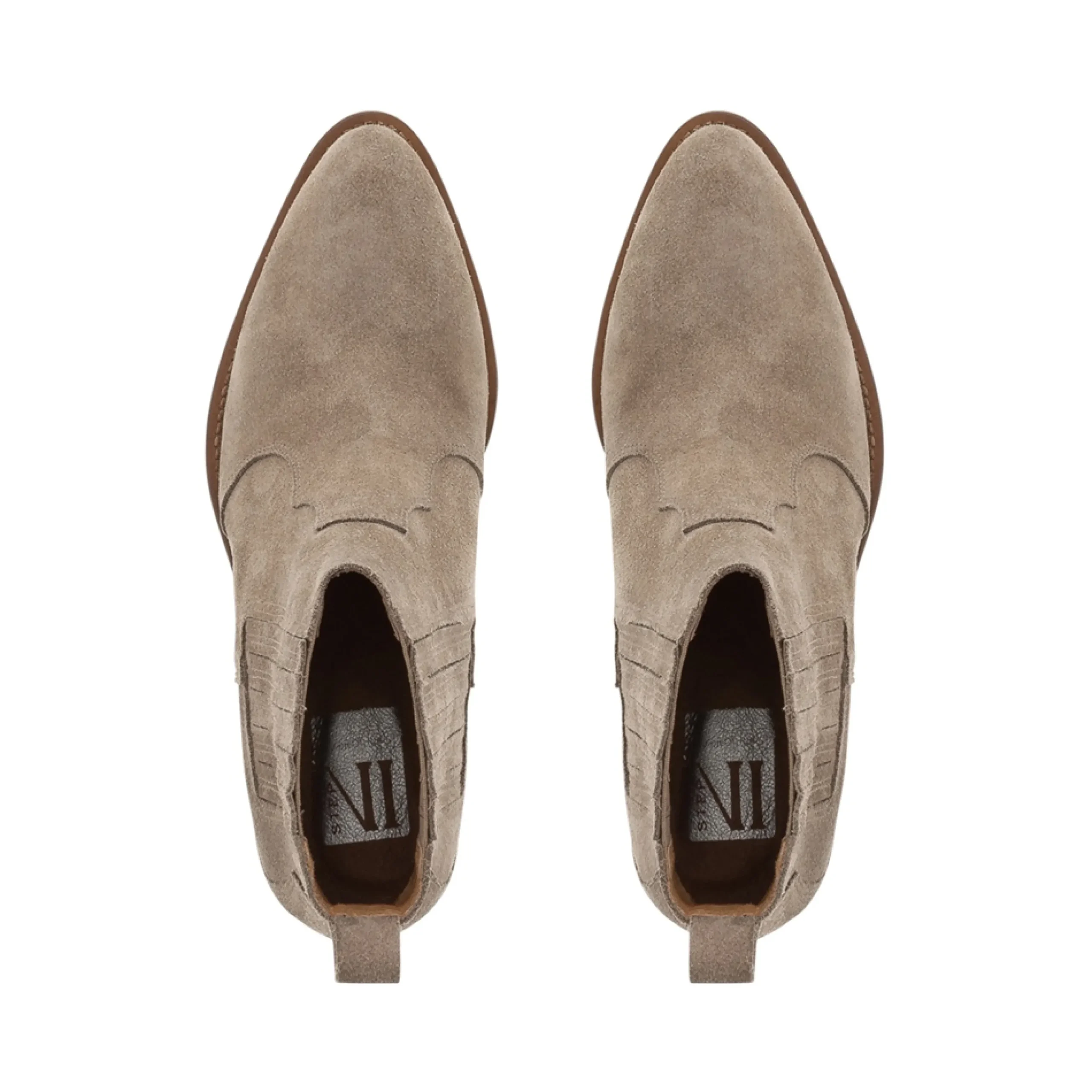 Amelle Grey Suede Chelsea Boots