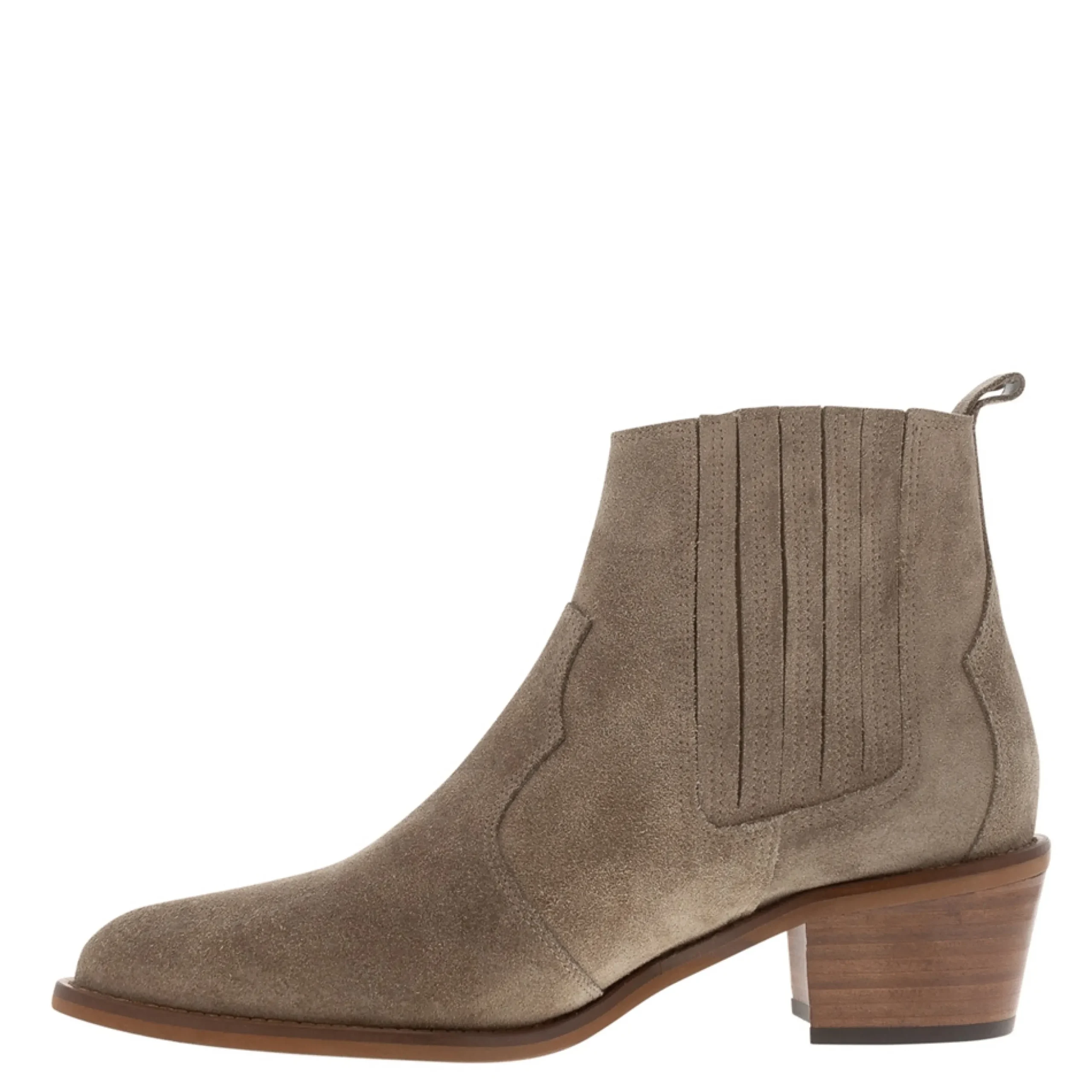 Amelle Grey Suede Chelsea Boots