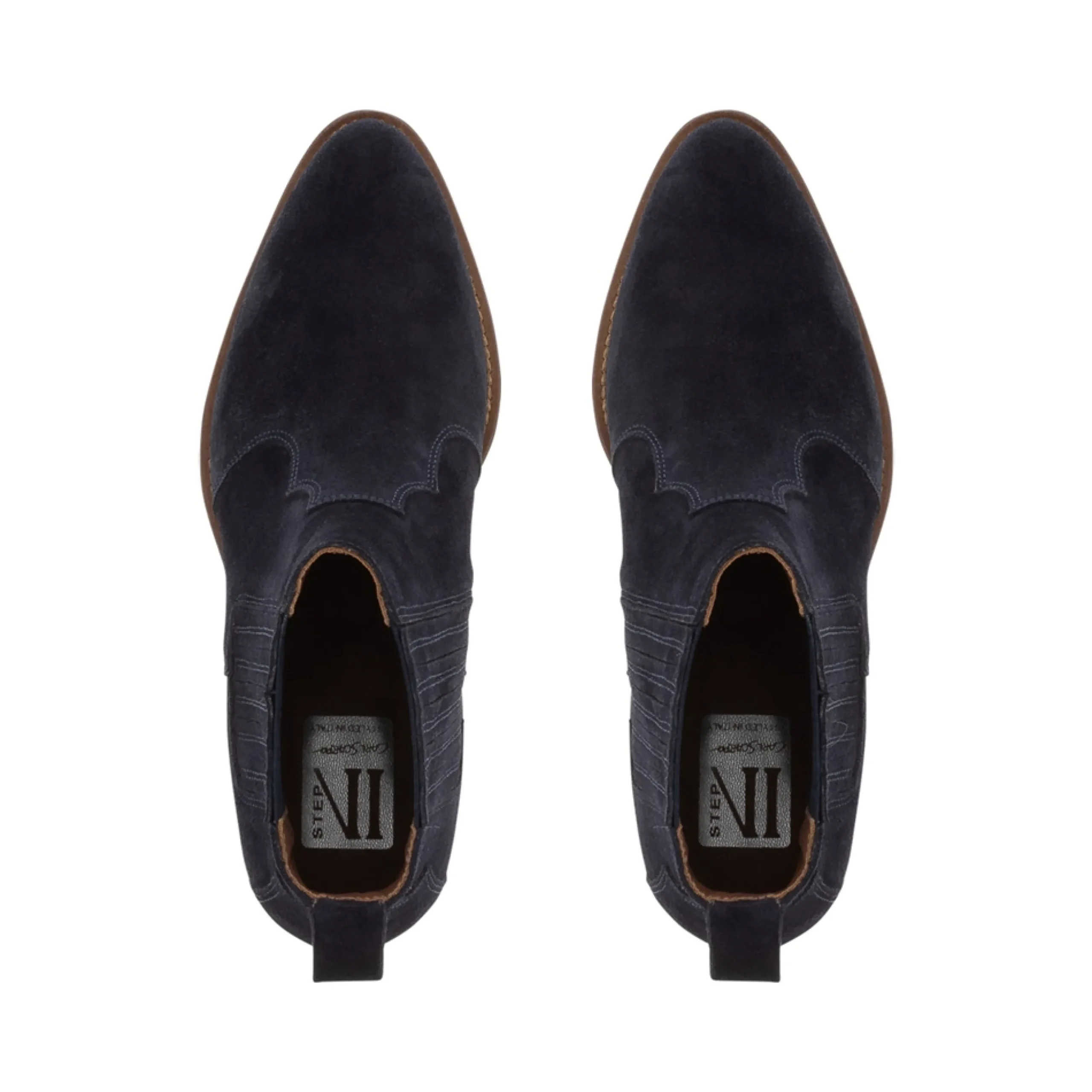 Amelle Navy Suede Chelsea Boots