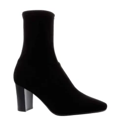 Amethyst Black Suede Block Heel Ankle Boots