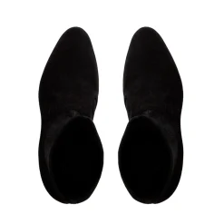 Amethyst Black Suede Block Heel Ankle Boots
