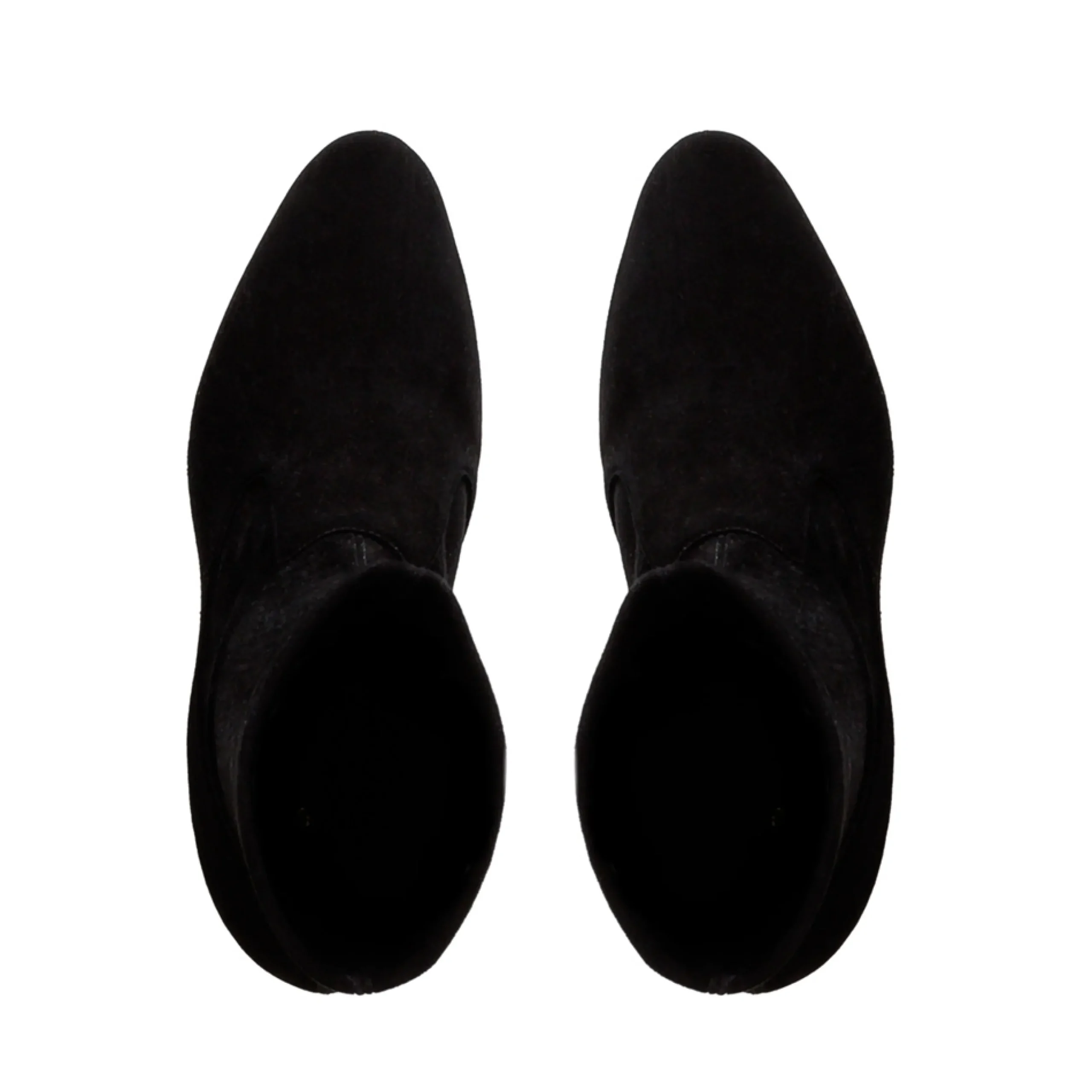 Amethyst Black Suede Block Heel Ankle Boots