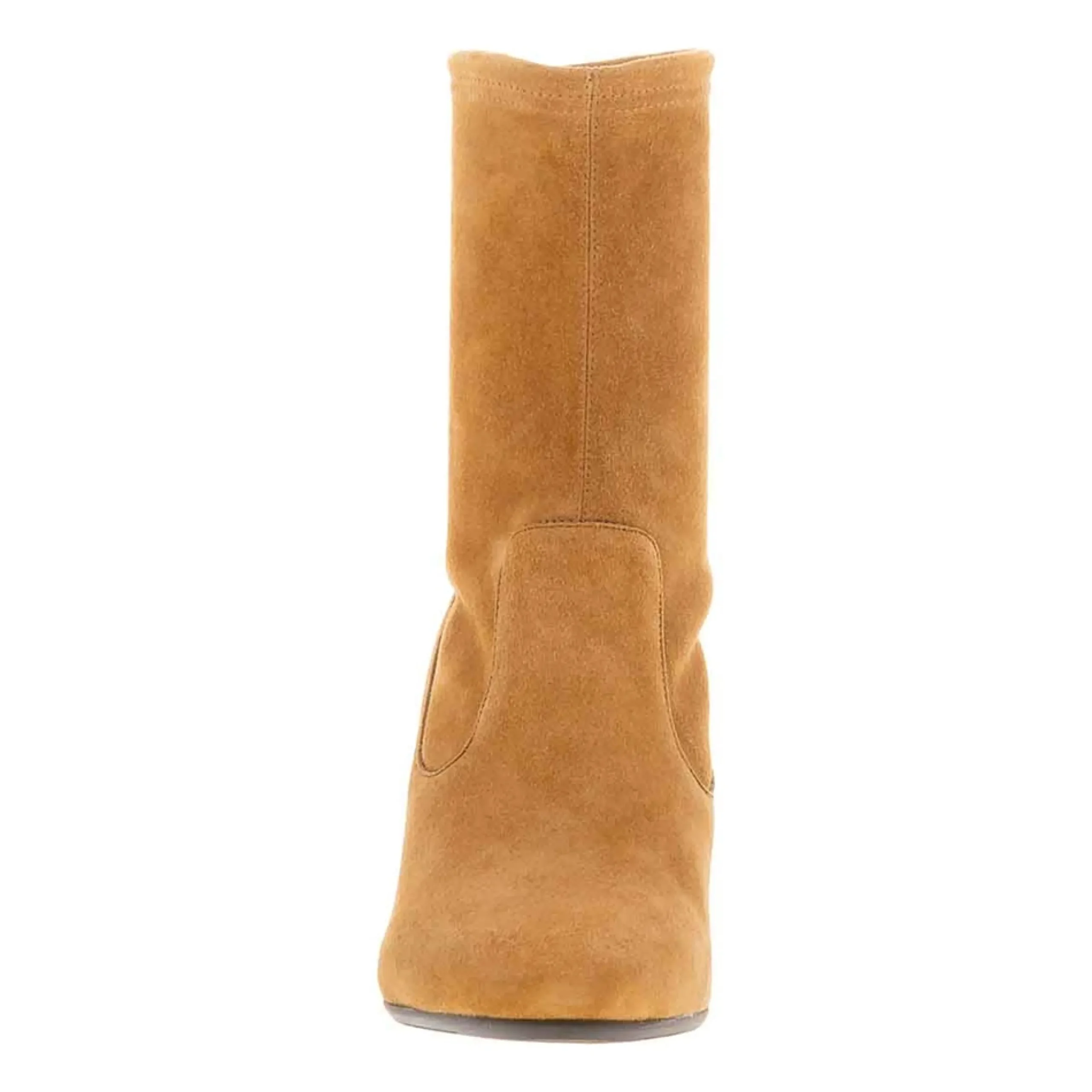 Amethyst Tan Suede Block Heel Ankle Boots