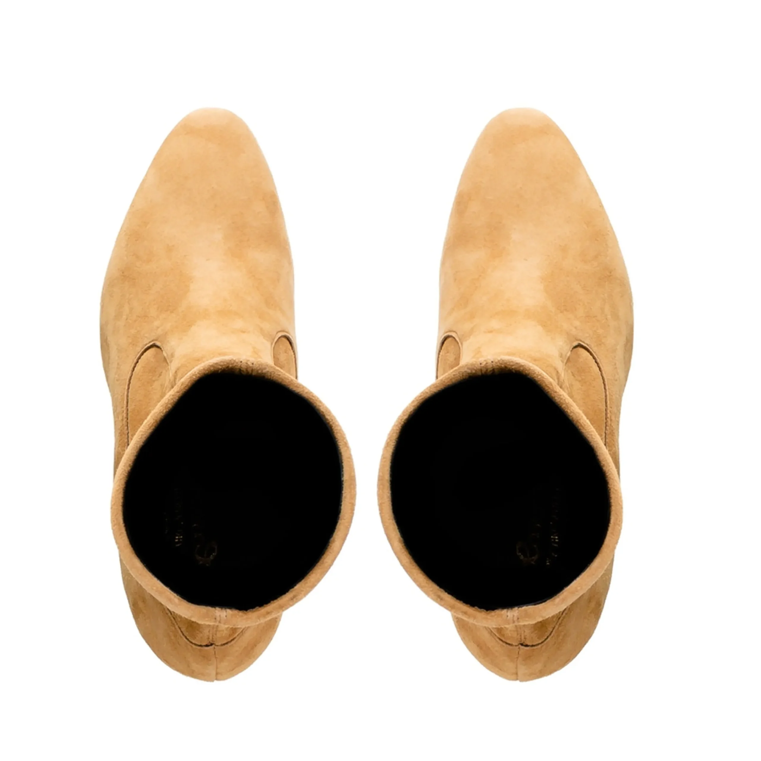Amethyst Tan Suede Block Heel Ankle Boots