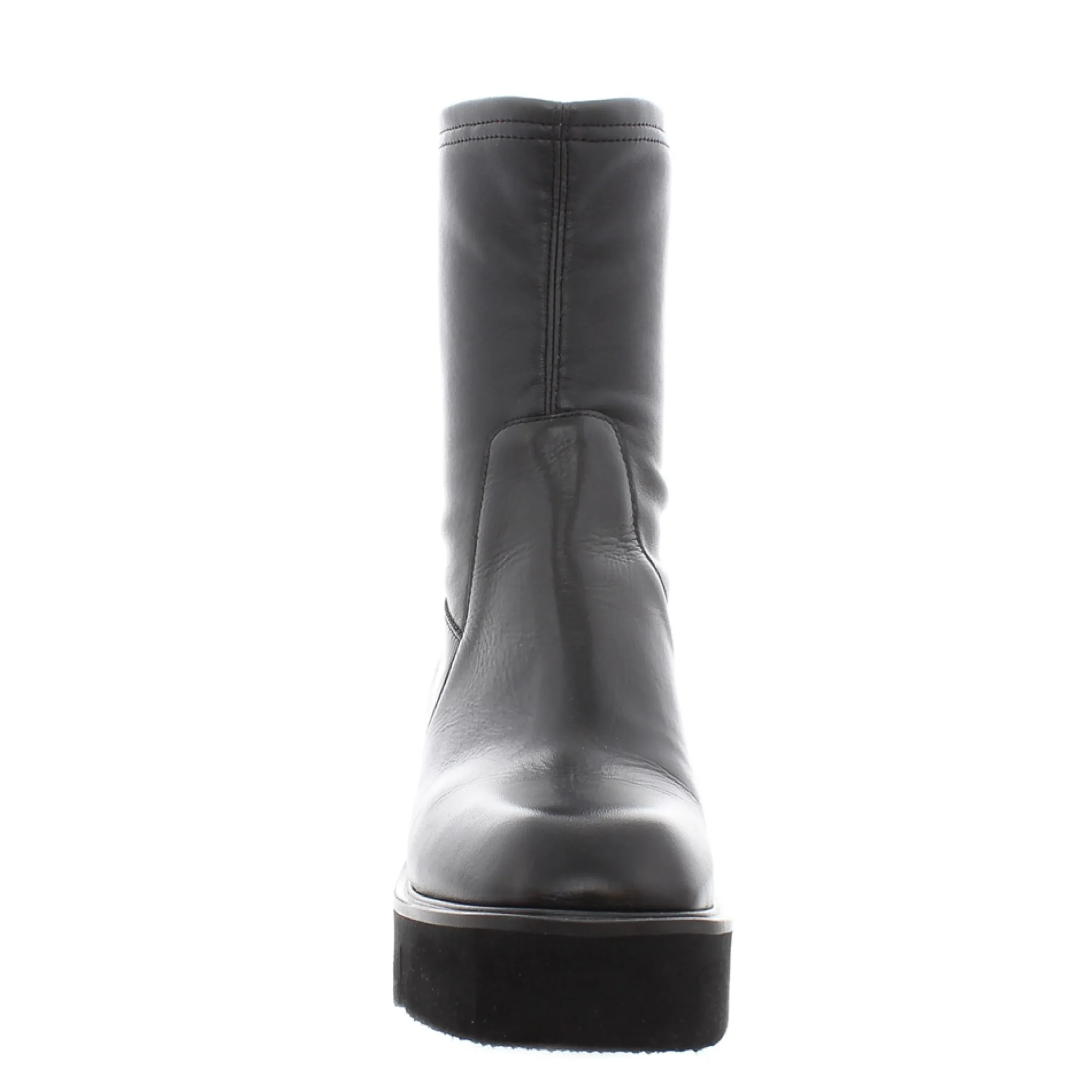Ariel Black Leather Wavesole Ankle Boots