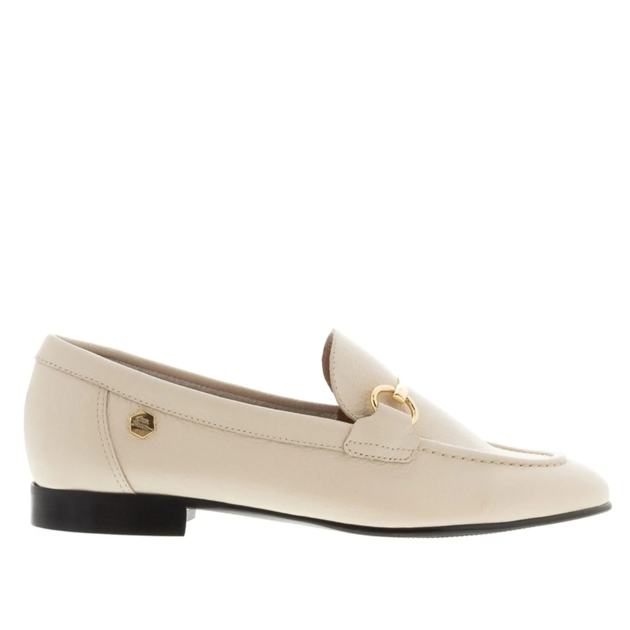 Arlie Off White Leather Snaffle Loafers