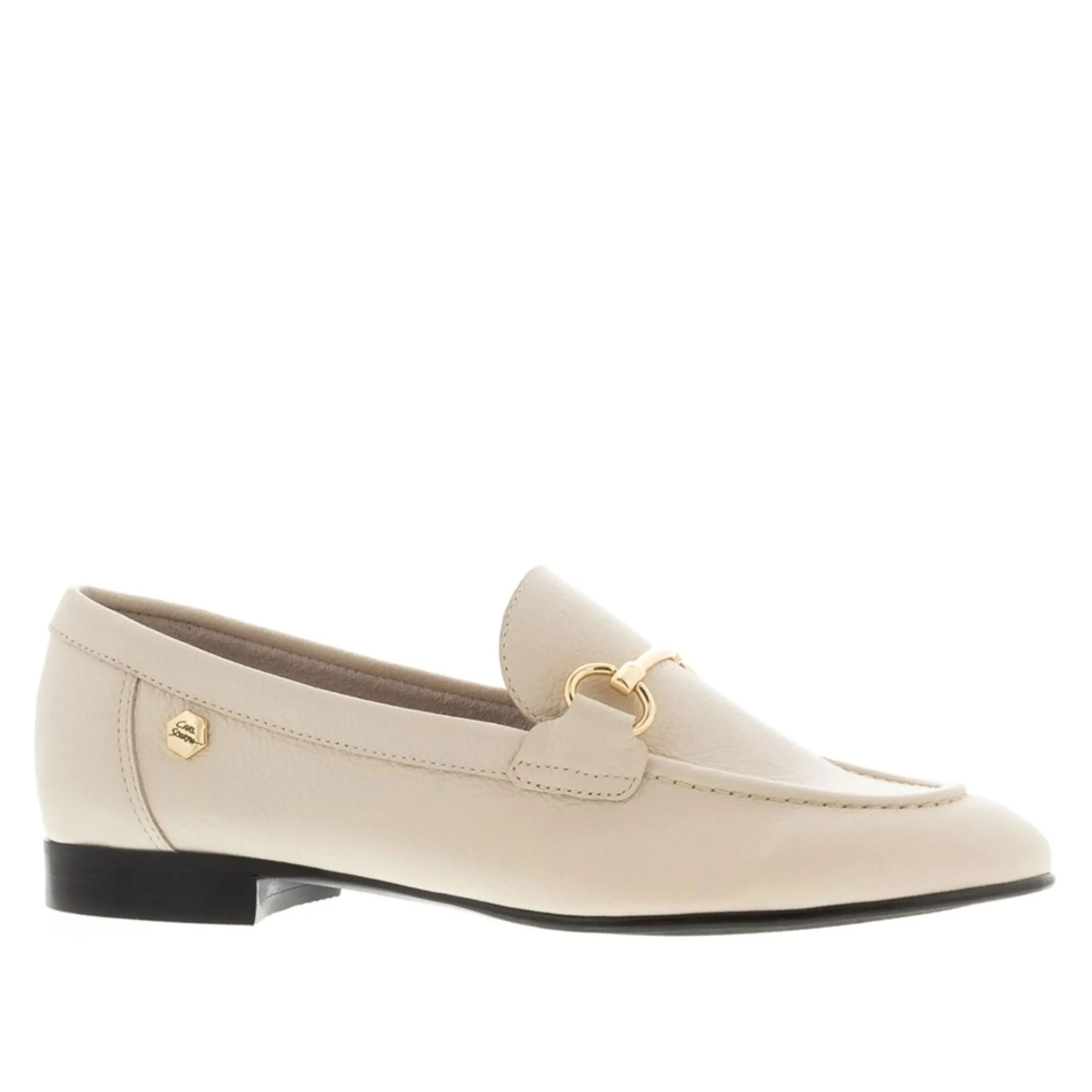 Arlie Off White Leather Snaffle Loafers