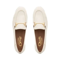 Arlie Off White Leather Snaffle Loafers