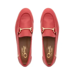 Arlie Red Leather Snaffle Loafers