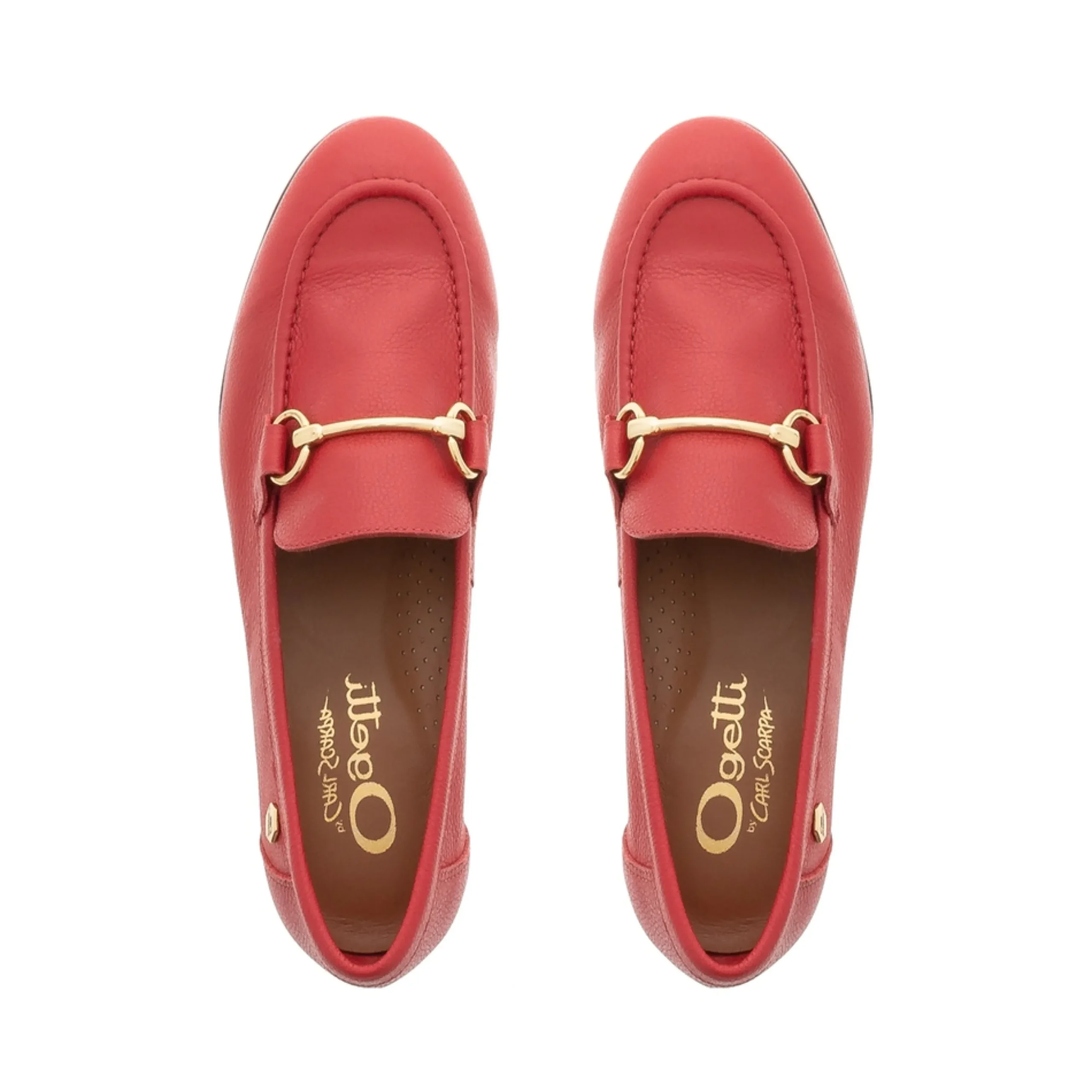 Arlie Red Leather Snaffle Loafers
