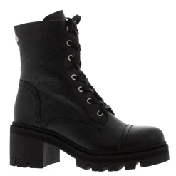 Arlot Black Leather Lace Up Ankle Boots