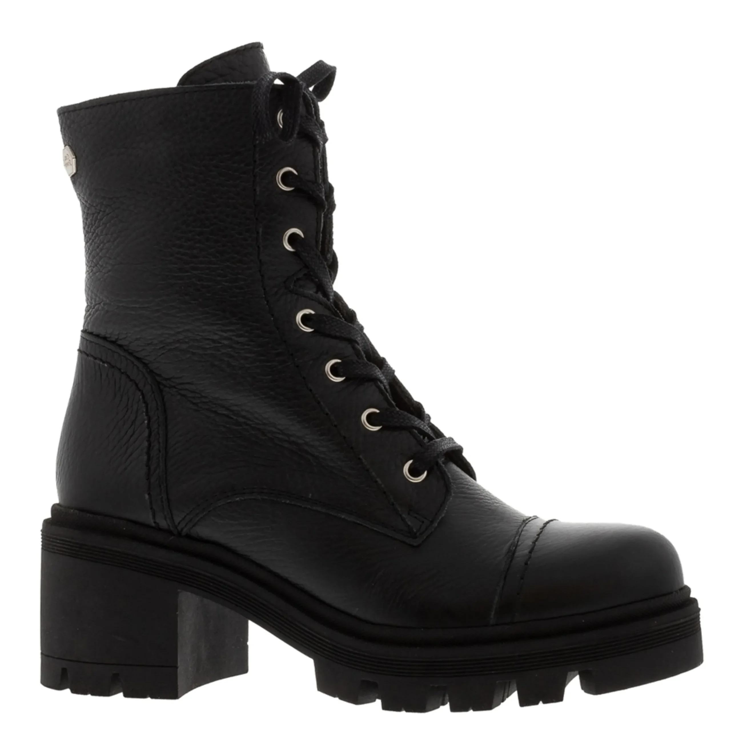 Arlot Black Leather Lace Up Ankle Boots