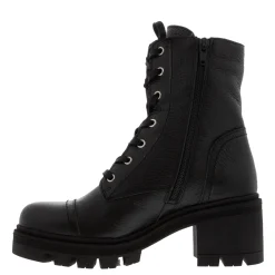 Arlot Black Leather Lace Up Ankle Boots