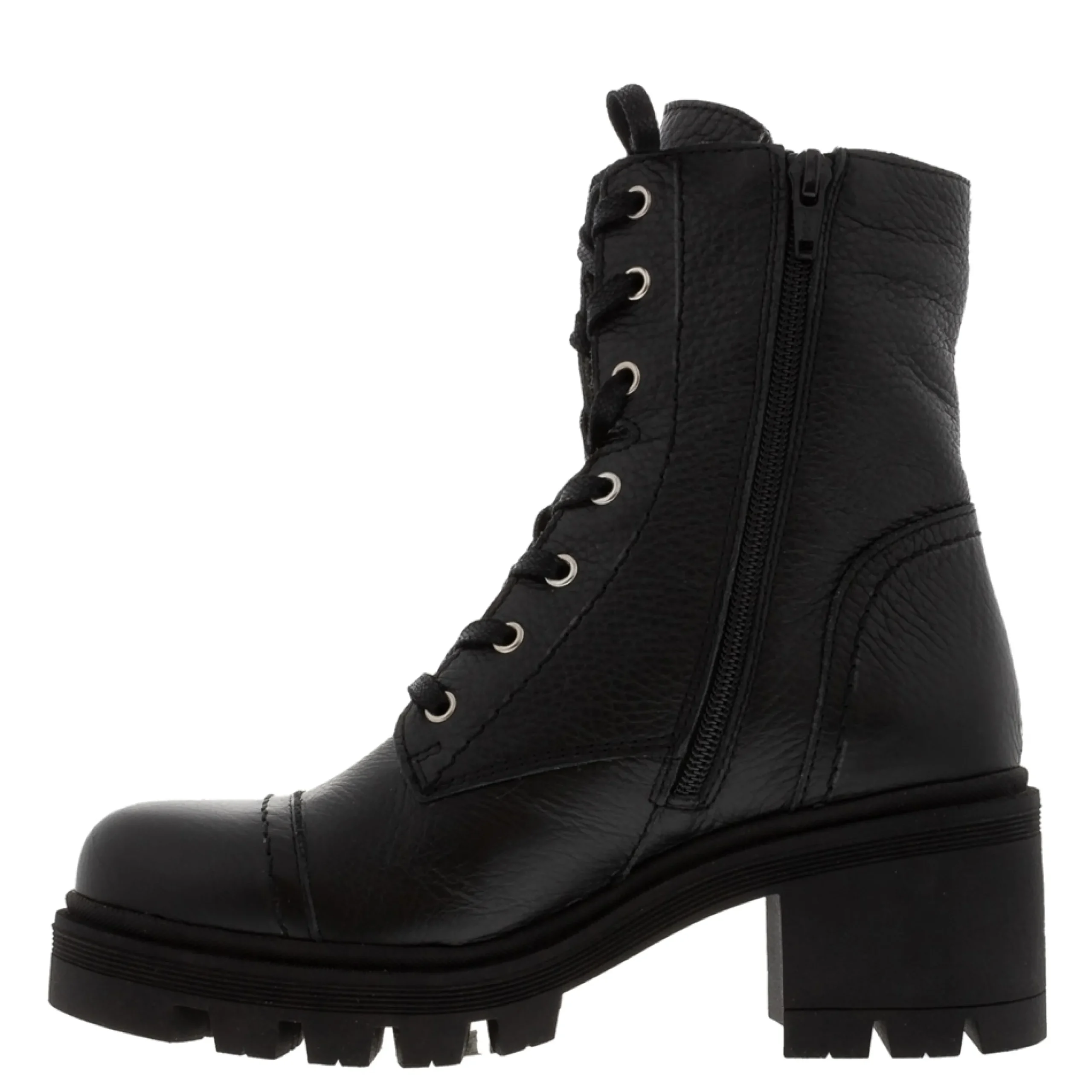 Arlot Black Leather Lace Up Ankle Boots