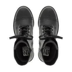 Arlot Black Leather Lace Up Ankle Boots