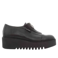 Ash Black Leather Platform Trainers