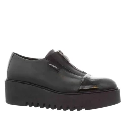 Ash Black Leather Platform Trainers