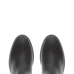 Ashby Black Leather Knee High Boots