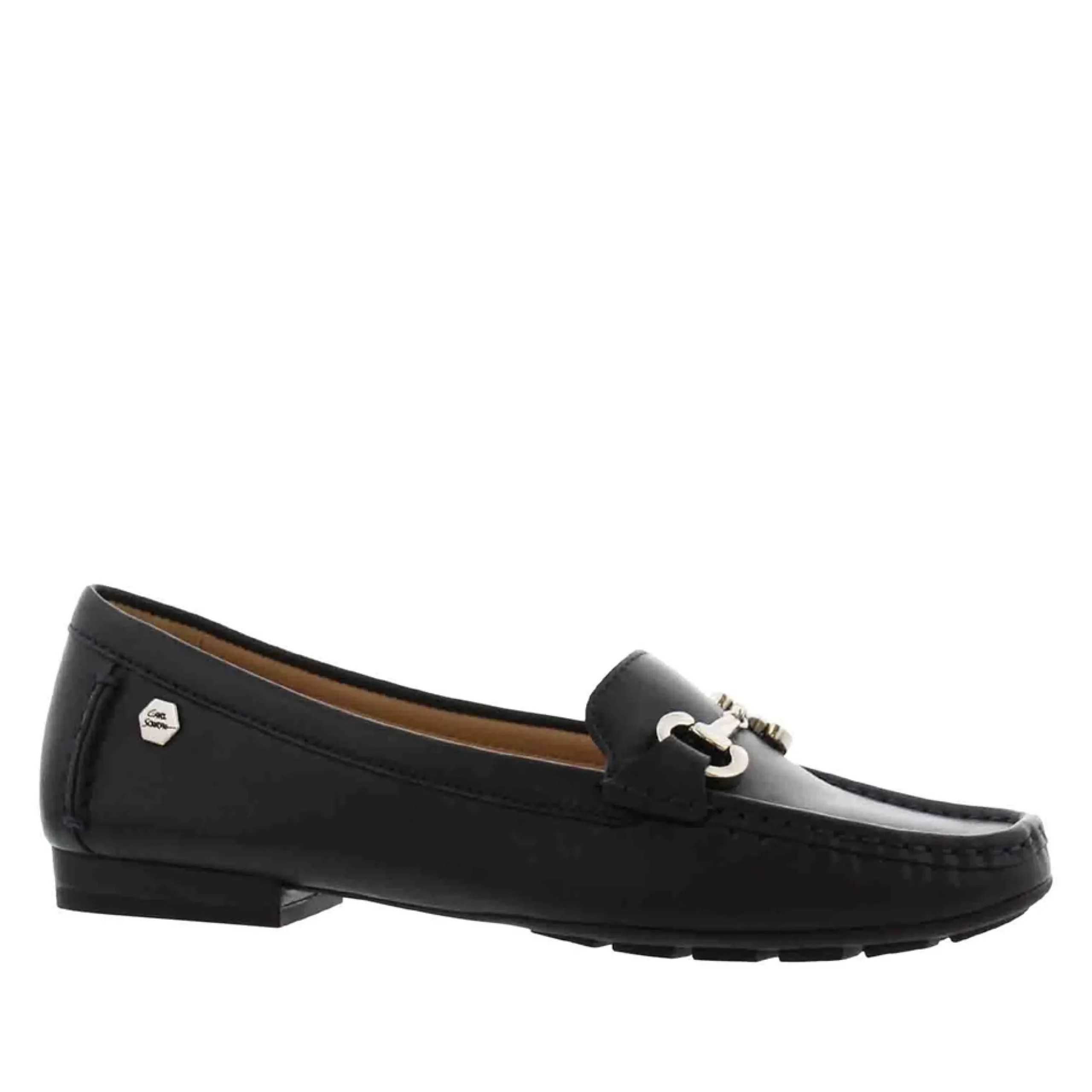 Beila Black Leather Snaffle Loafers