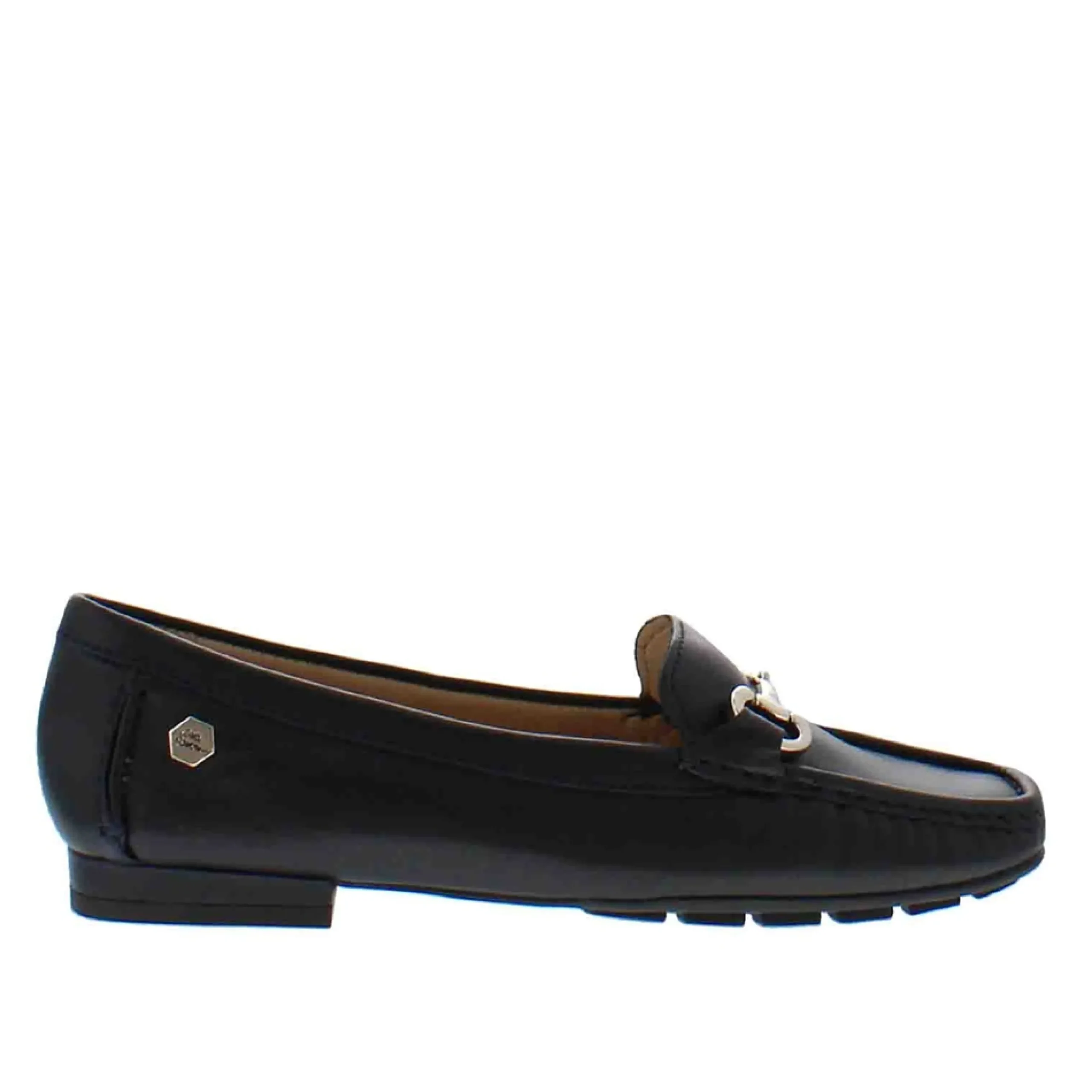 Beila Navy Snaffle Leather Loafers