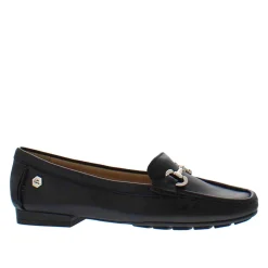 Beila Navy Snaffle Leather Loafers