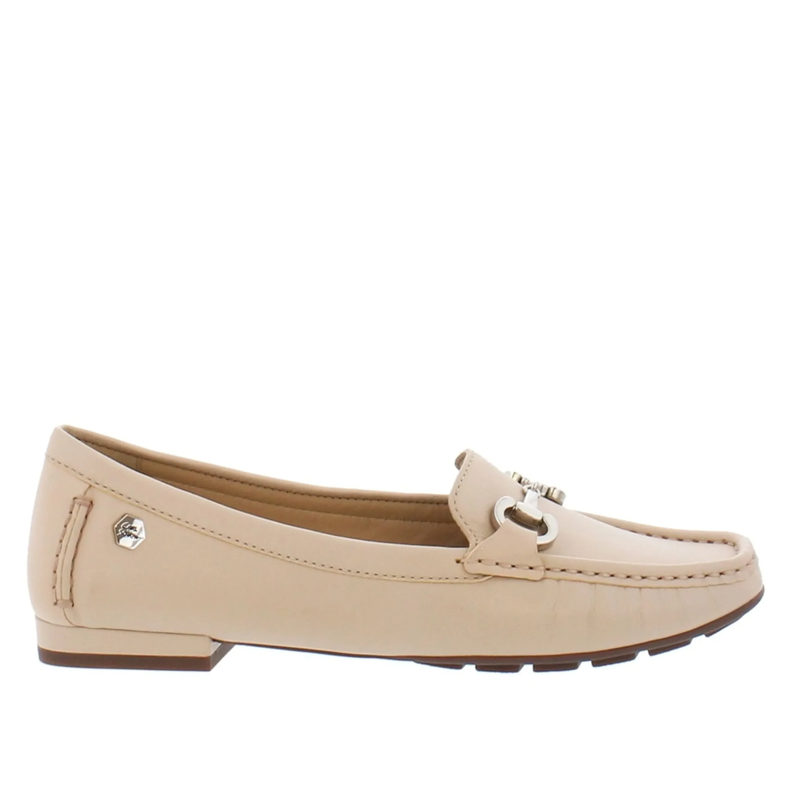 Beila Nude Leather Snaffle Loafers