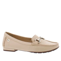 Beila Nude Leather Snaffle Loafers