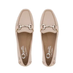 Beila Nude Leather Snaffle Loafers