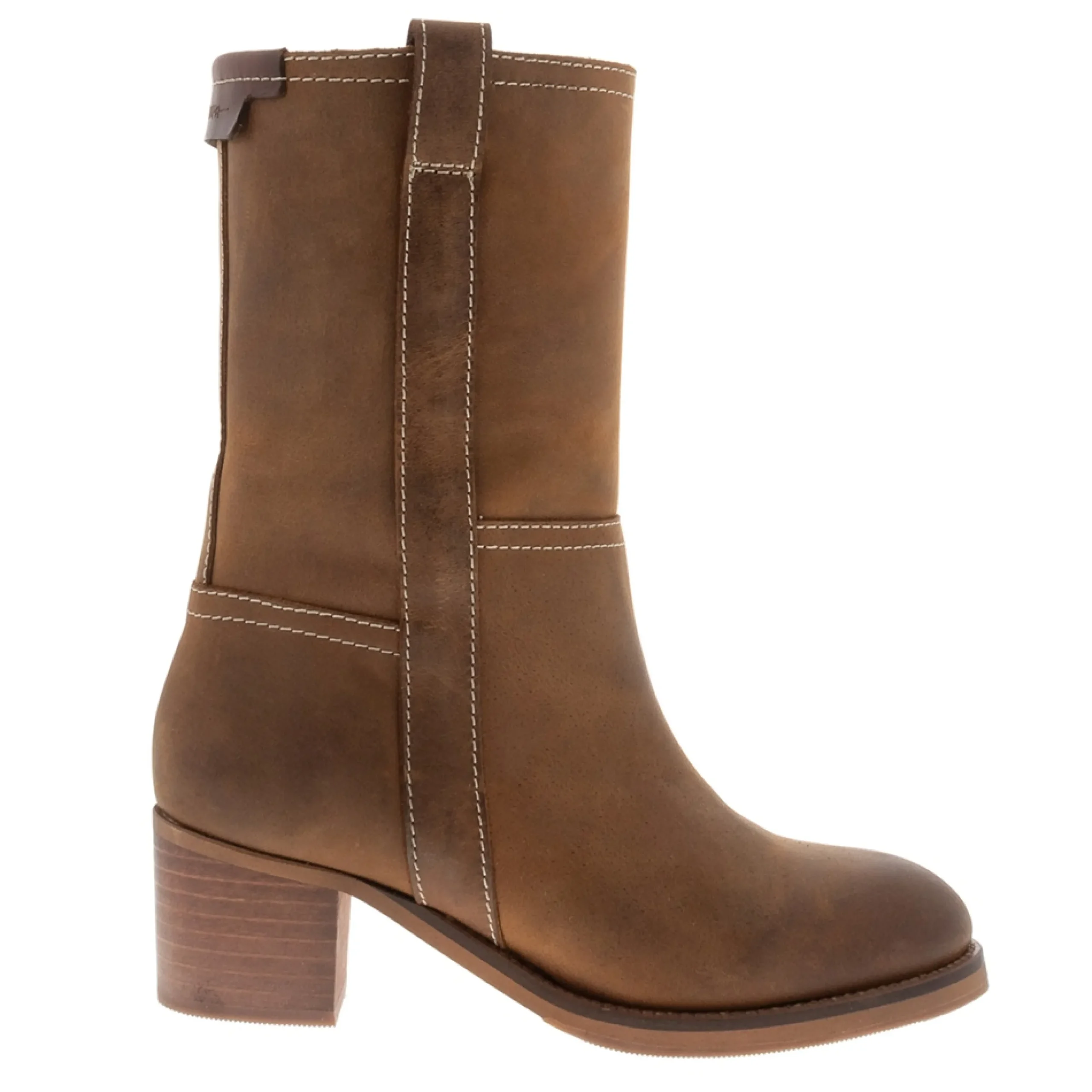 Belle Tan Leather Ankle Boots