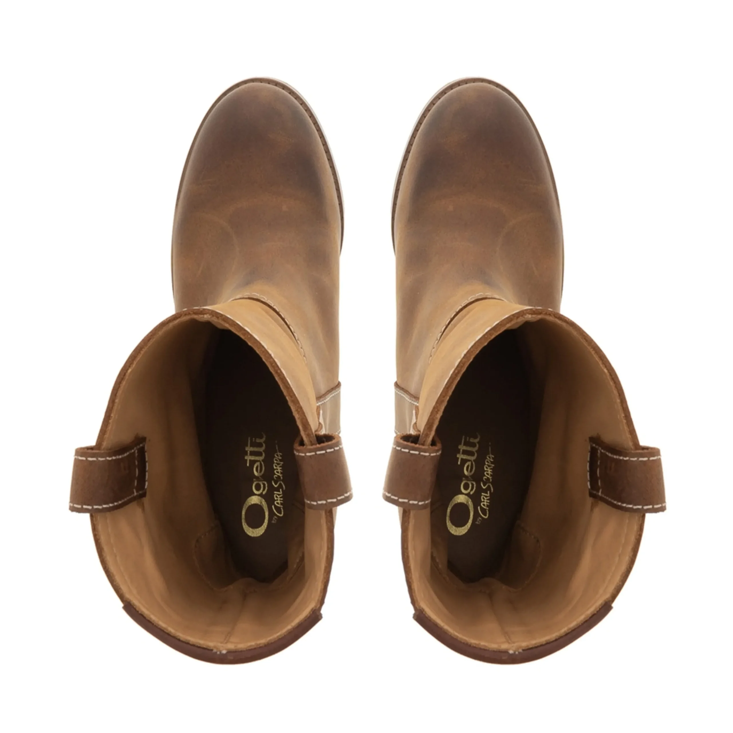 Belle Tan Leather Ankle Boots
