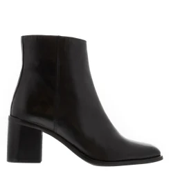 Bellini Black Leather Ankle Boots