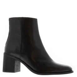 Bellini Black Leather Ankle Boots