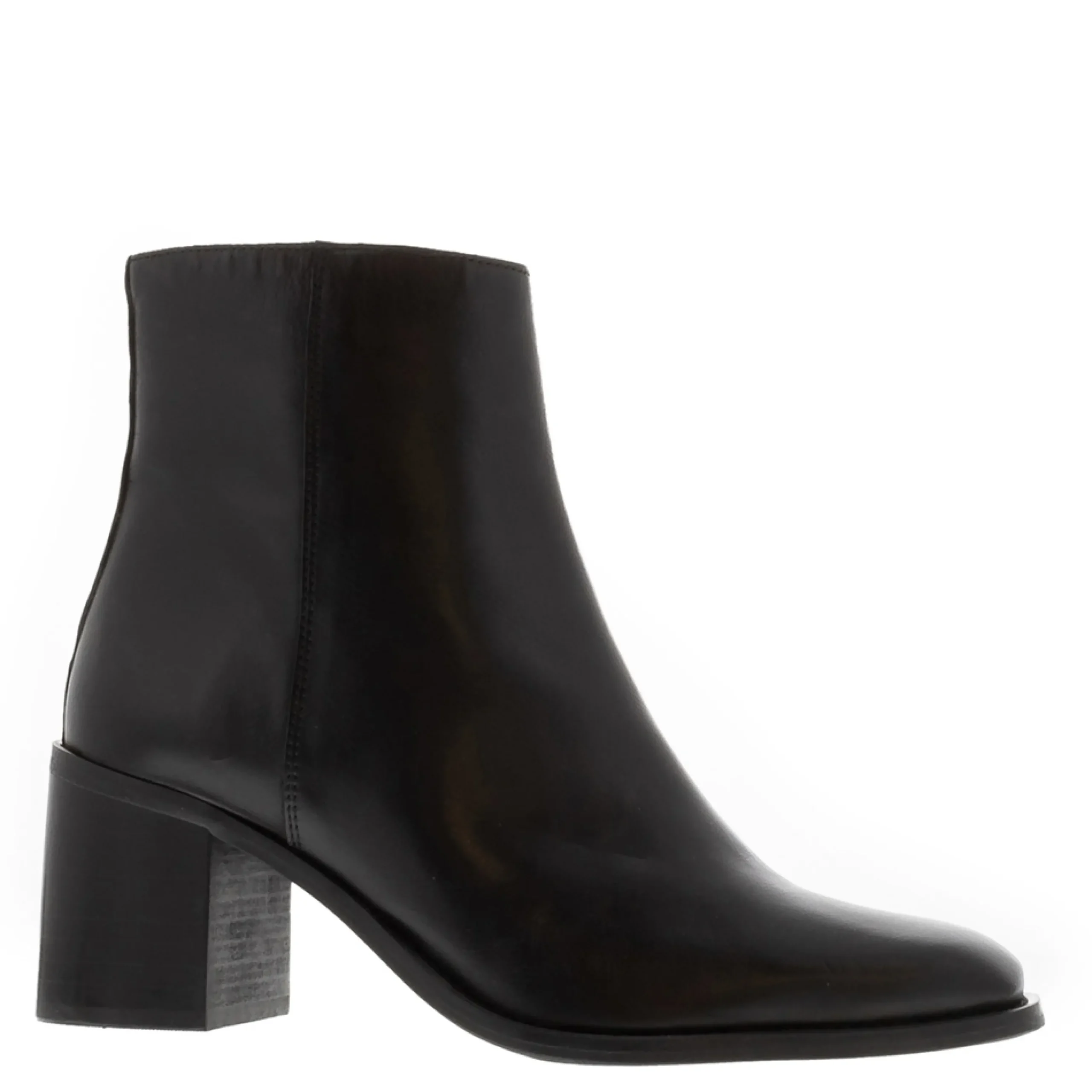 Bellini Black Leather Ankle Boots