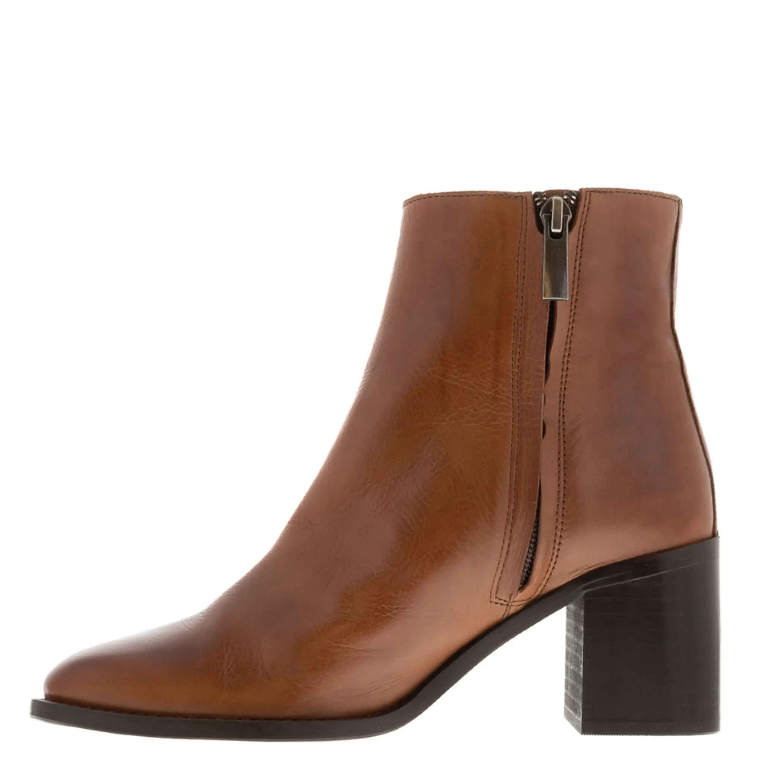 Bellini Tan Leather Ankle Boots