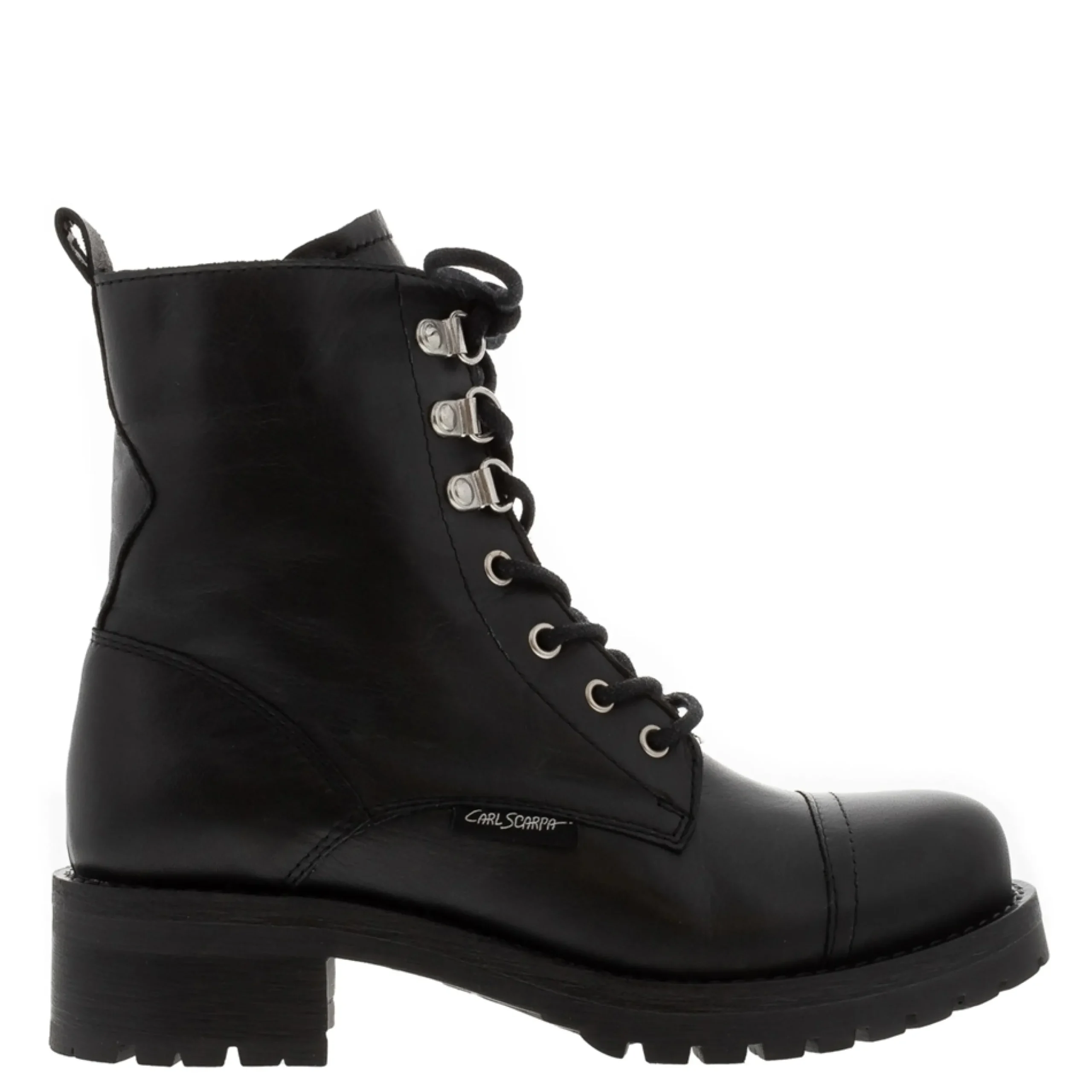 Blanca Black Leather Ankle Boots