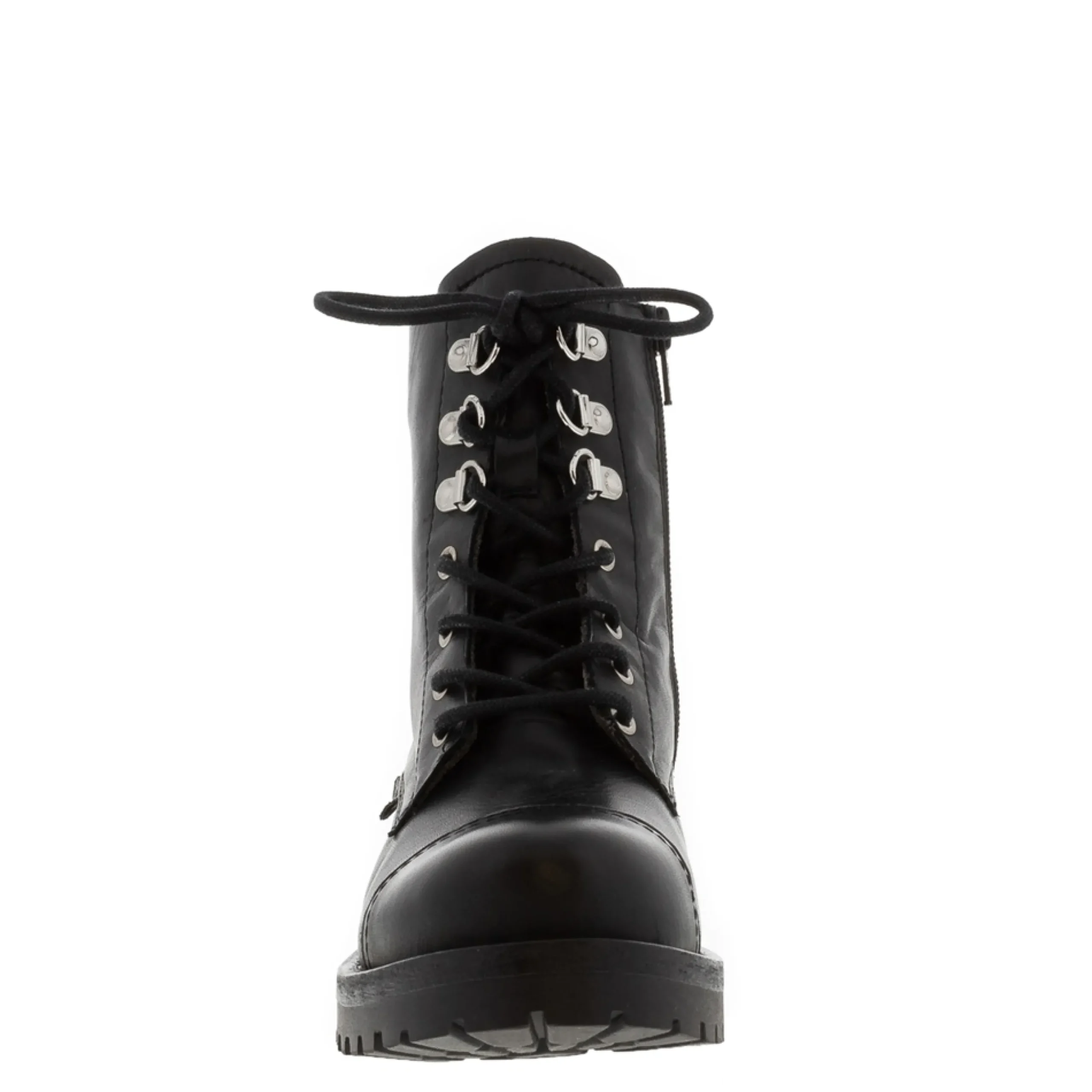 Blanca Black Leather Ankle Boots