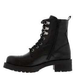 Blanca Black Leather Ankle Boots