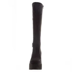 Boahi Black Suede Knee High Boots