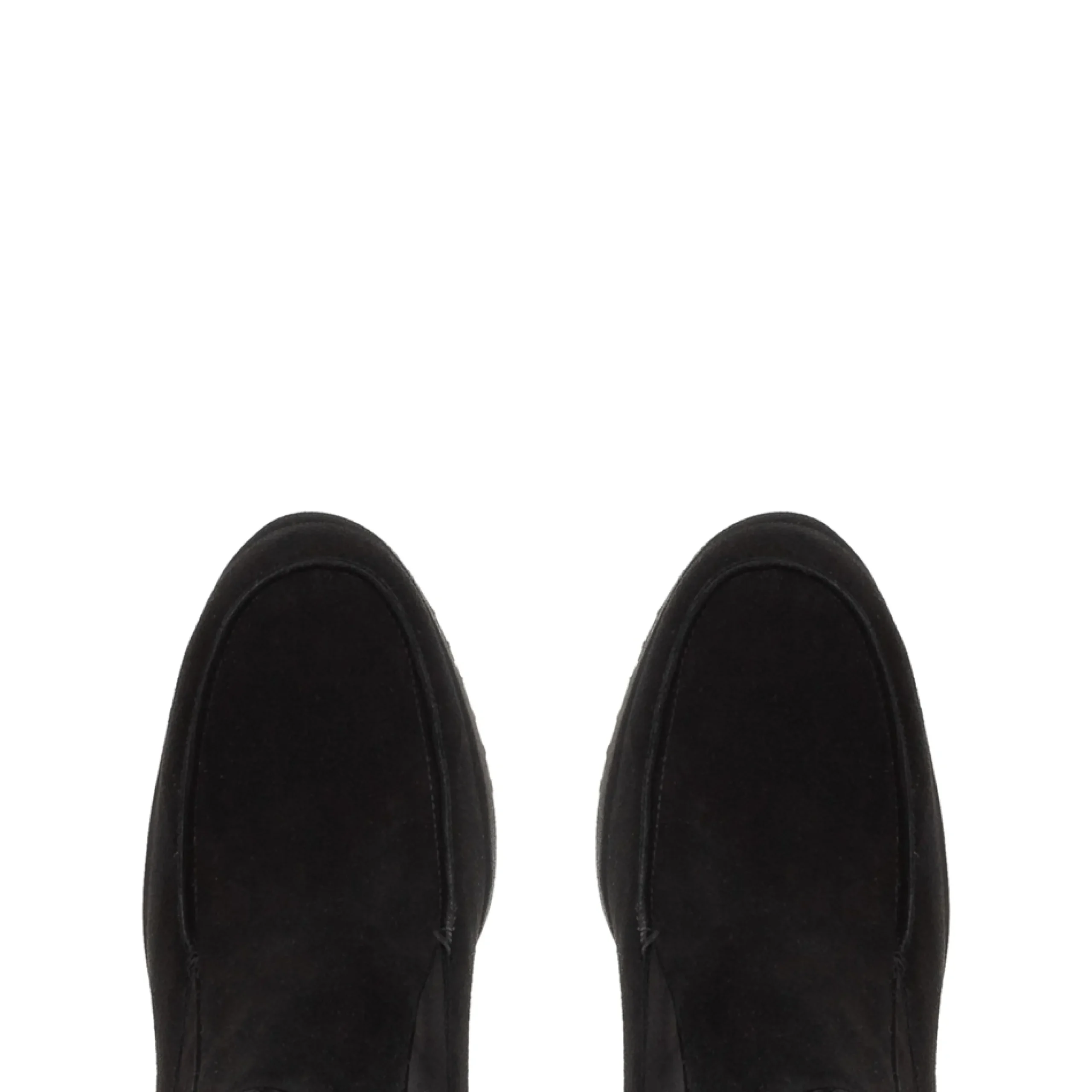 Boahi Black Suede Knee High Boots