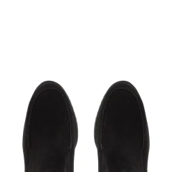 Boahi Black Suede Knee High Boots