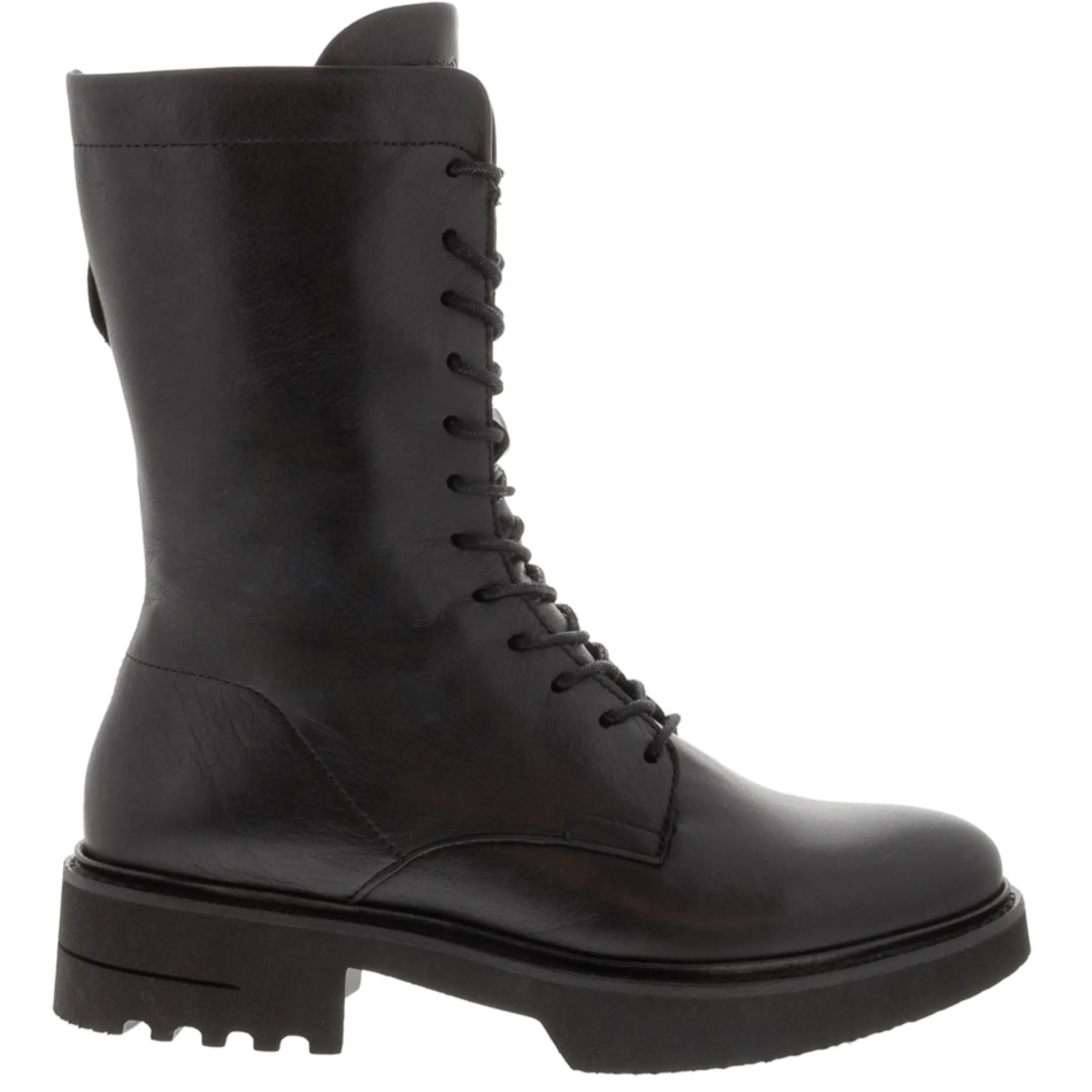 Callisto Black Leather Lace Up Ankle Boots
