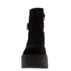Cato Black Suede Ankle Boots