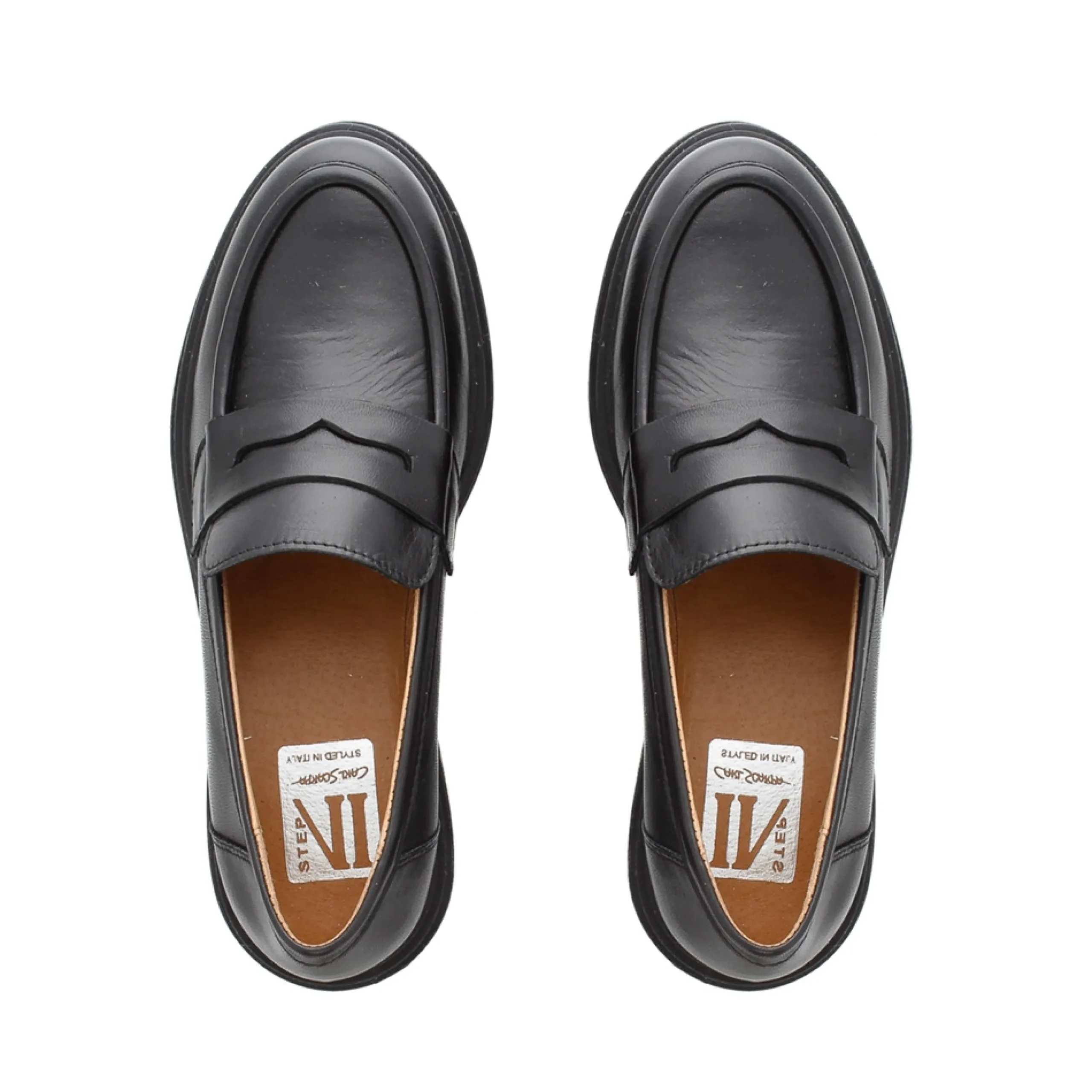 Chase Black Chunky Loafers