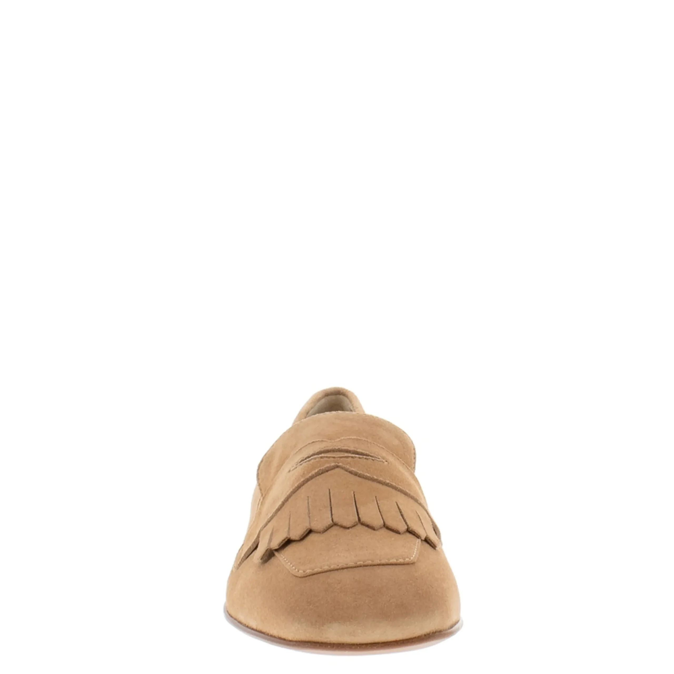 Chester Tan Suede Penny Loafers