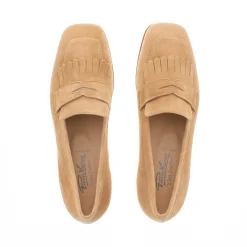 Chester Tan Suede Penny Loafers