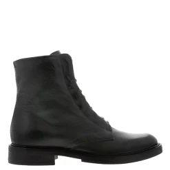 Ciarda Green Leather Lace Up Ankle Boots