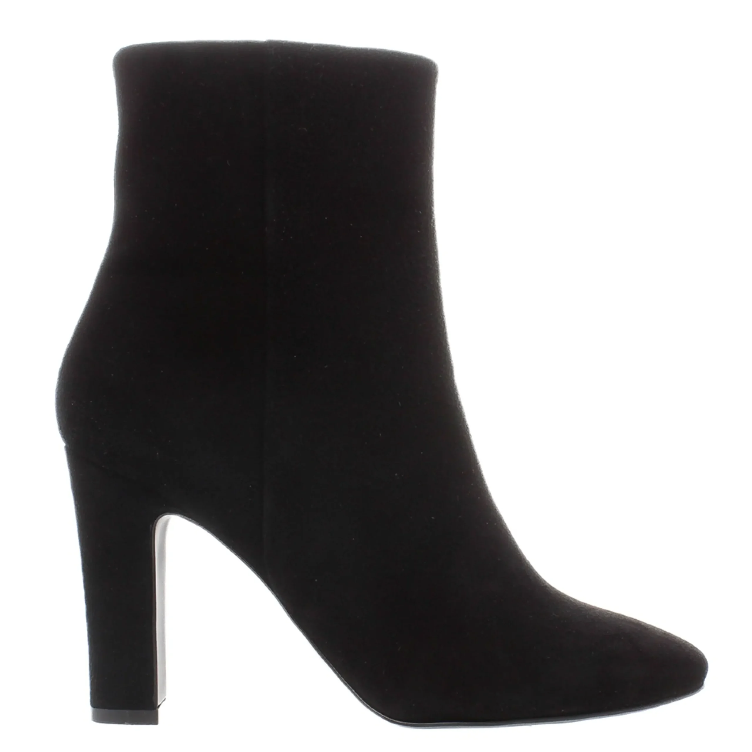 Citrine Black Suede High Heel Ankle Boots