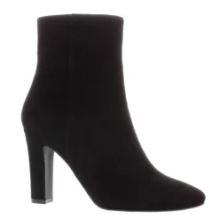 Citrine Black Suede High Heel Ankle Boots